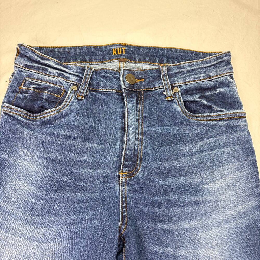 Kut from the Kloth high rise boyfriend dark wash jeans, denim. Size 4. - Picture 3 of 6